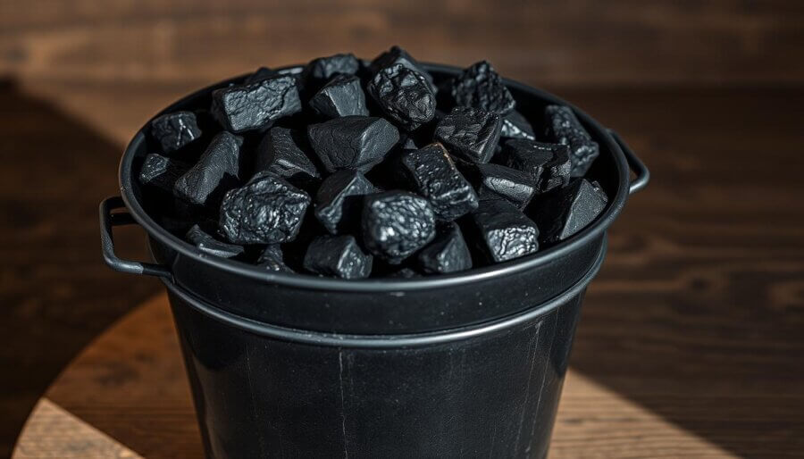 Ile waży wiadro węgla